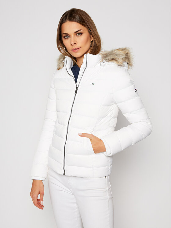 Tommy Hilfiger Women White Puffer Jacket • ONLY BRANDS MALTA