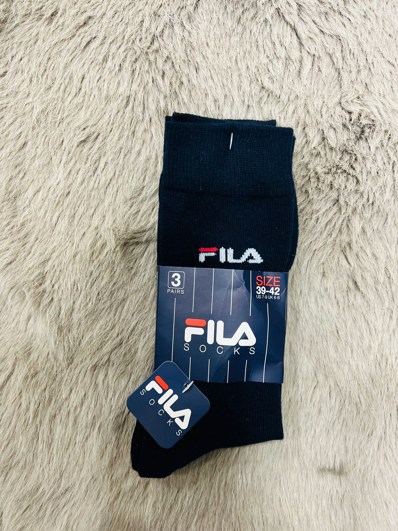 Fila Blue Thin Long Socks • ONLY BRANDS MALTA